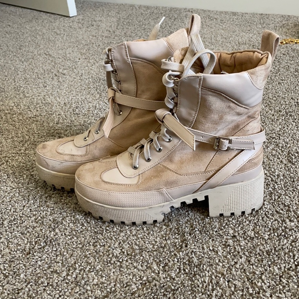 Tan Taupe High Too Boot
